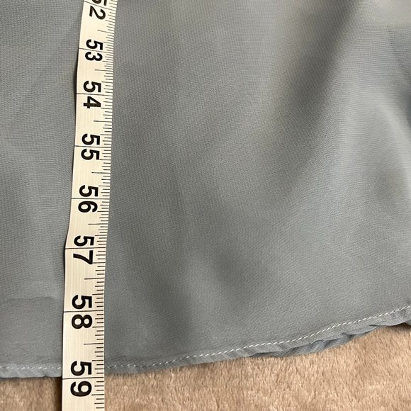 DB Studio Celebrate Baby Blue Chiffon Crisscross Back Gown Dress Size 8 Prom - Picture 10 of 11